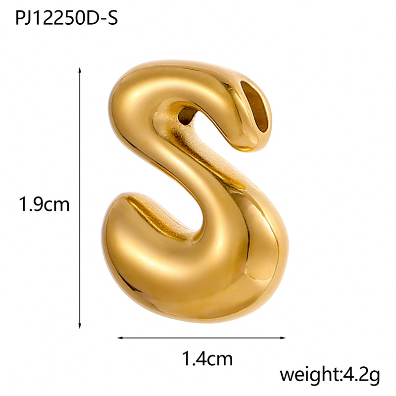 6g Weight Pendant Jewelry Making Type DIY Ornament Accessories Classification 1 Piece Quantity 304 Stainless Steel Material Letter Pattern All Seasons Season Plating Design Classic Style Style 1 Piece 304 Stainless Steel Letter Pendant DIY Ornament Accessories 20