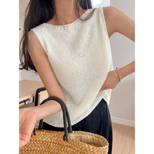 L 35807 Women's crew neck knit vest ŮʿԲ����֯����