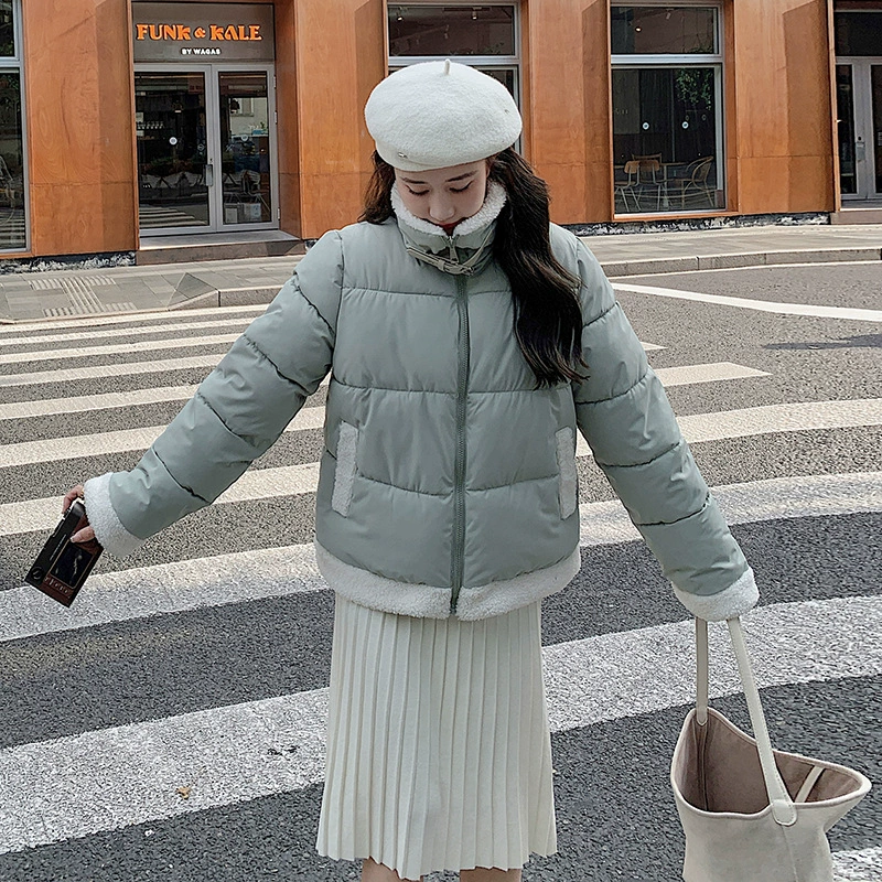 Winter short down jacket for leisure, 2023, loose fit, increased thickness