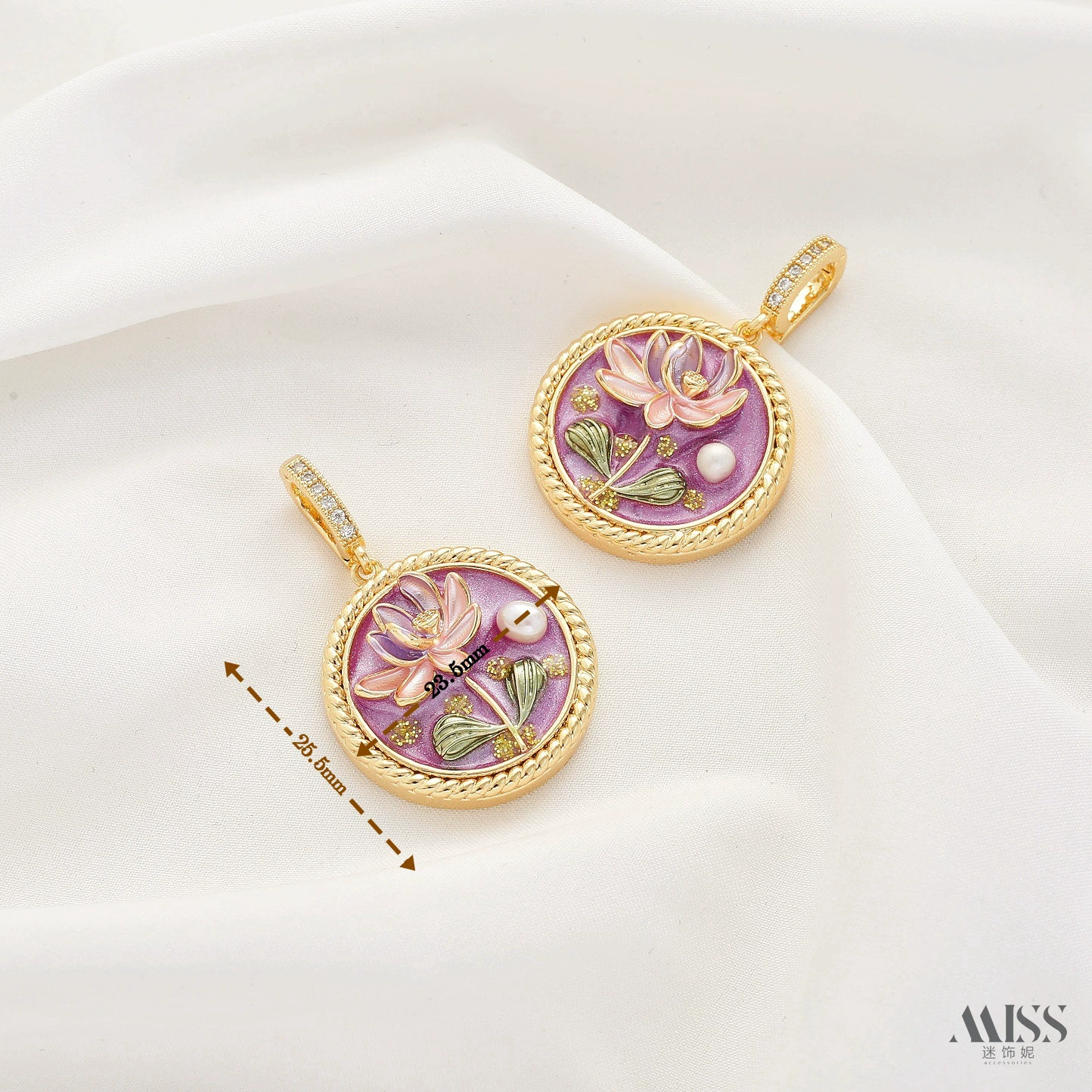 Мод pendant из органического жемчуга, свитер, аксессуар, ручная роспись, цветочная, китайский стиль, стиль высокого качества