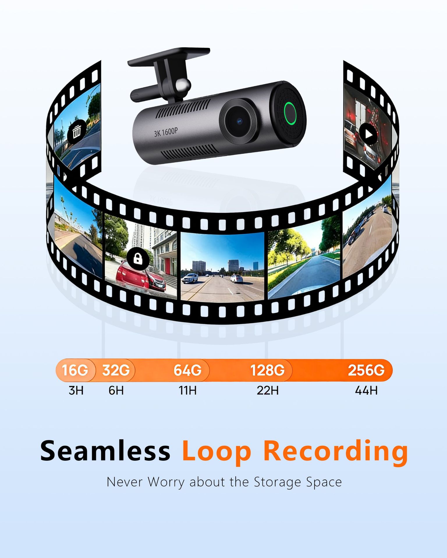 M310 True 3K Ultra-High-Definition 1600 Driving Recorder Parking Monitoring 70Mai Recorder Optimized Version M310Pro
