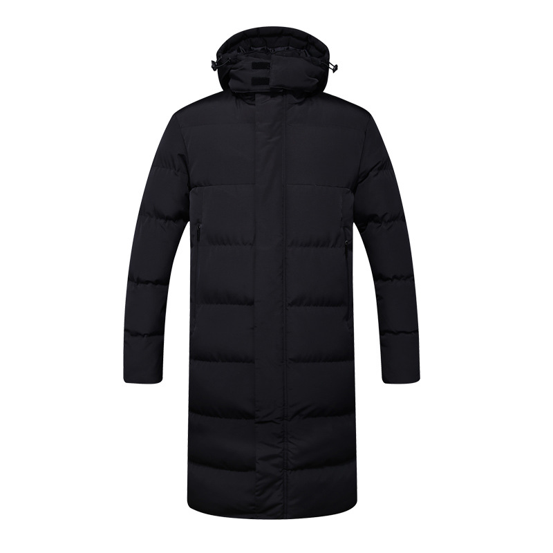 Men's Clothing mid length cotton coat for men mid length plus velvet and thickened dad cotton coat defense uniform winter cotton coat for men_voghion.com