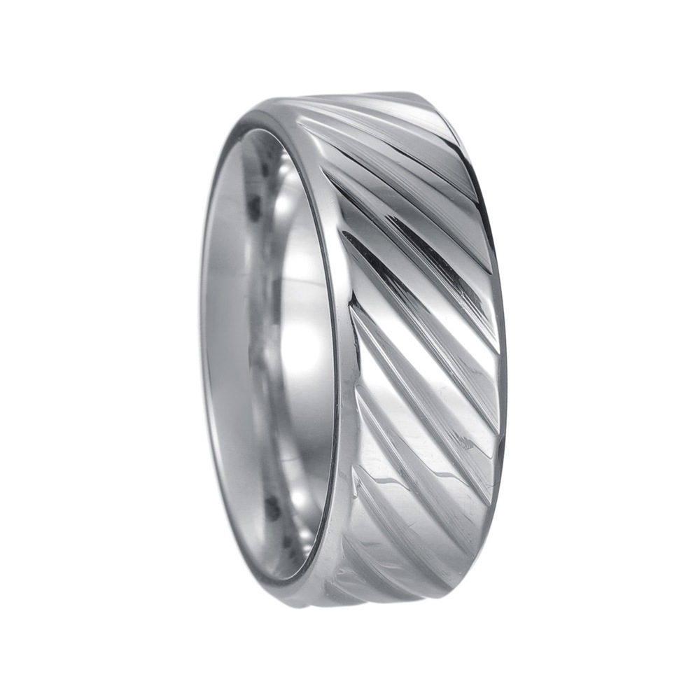 Unisex Gender Casual Elegant Simple Style Geometric Titanium Steel Plating Unisex Rings Men Band Rings