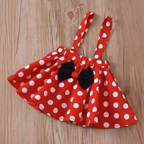 Girls princess dress cute polka dot mesh skirt Christmas girl dress fashionable short skirt three-piece suit