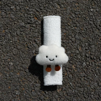 Cute Bear Kidsren's Car Seat belt shoulder pad - lambs-wool-white-clouds-25x75cm35g-can-be-customized