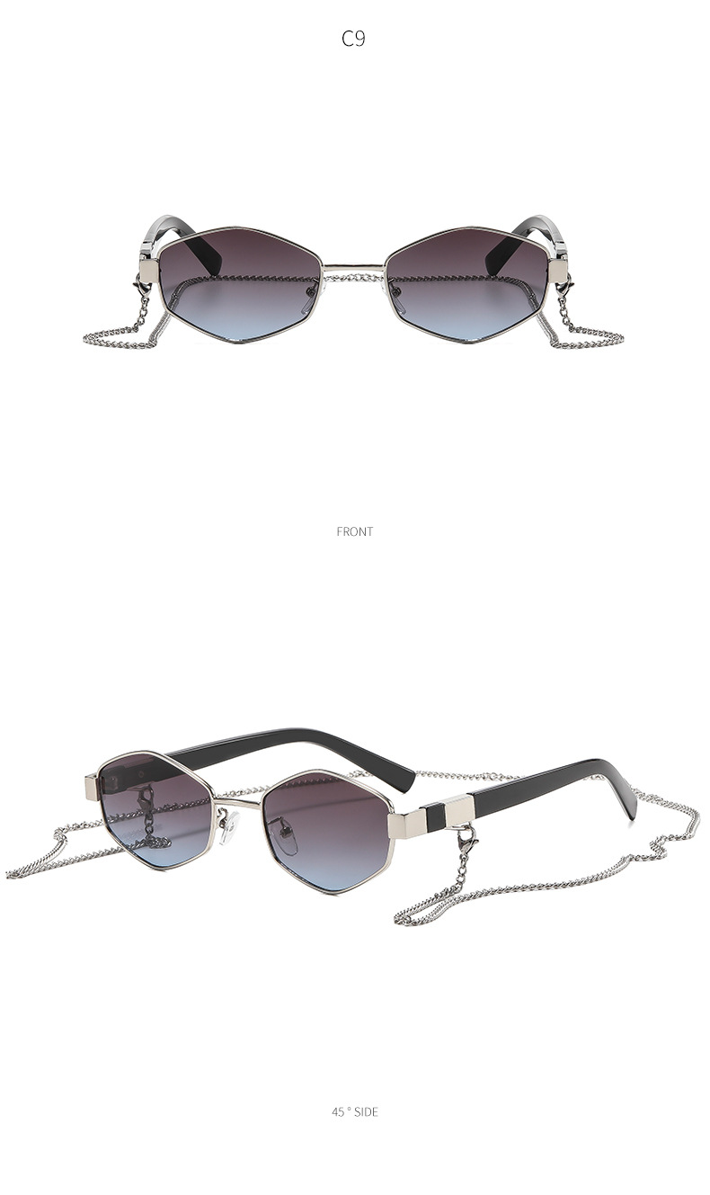 Modische Polygonale Sonnenbrille Für Damen Kleine Form_voghion.com