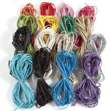 彩色三股编织pu皮绳皮革绳/线5mm皮革编织绳diy手链项链饰品配件