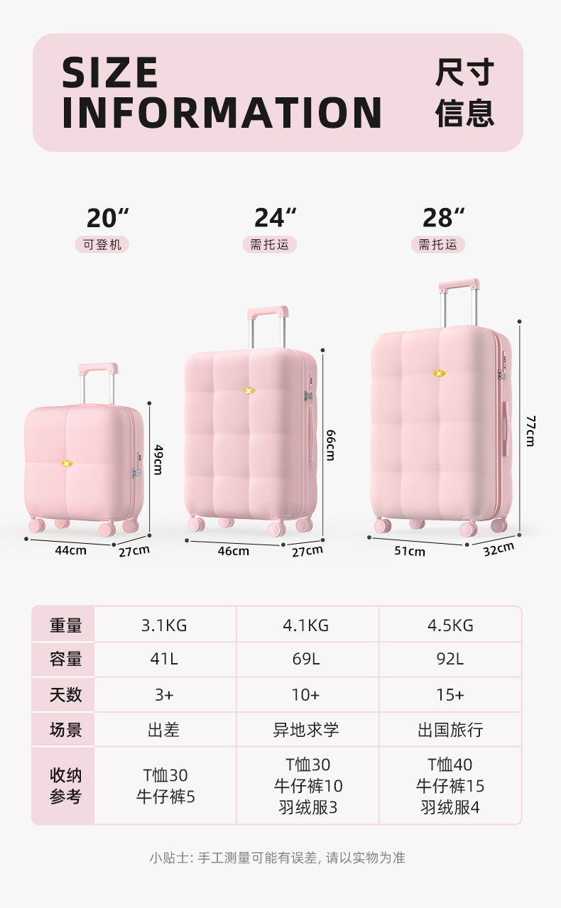 Vali nhựa PC 28 inch phô mai thiết kế cao cấp, bánh xe êm, khóa mật mã, dung tích lớn — Màu đen chi tiết 2