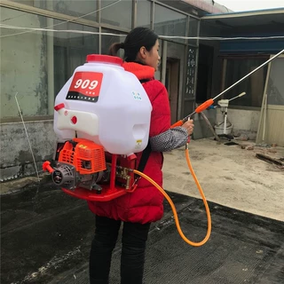 加长杆超远射程农用打药机四冲程高压机动喷雾器背负式汽油喷雾器