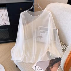 高級メッシュ長袖日よけシャツ春秋夏ジャケット2025ゆったりデザイン大きいサイズ150kgトップス