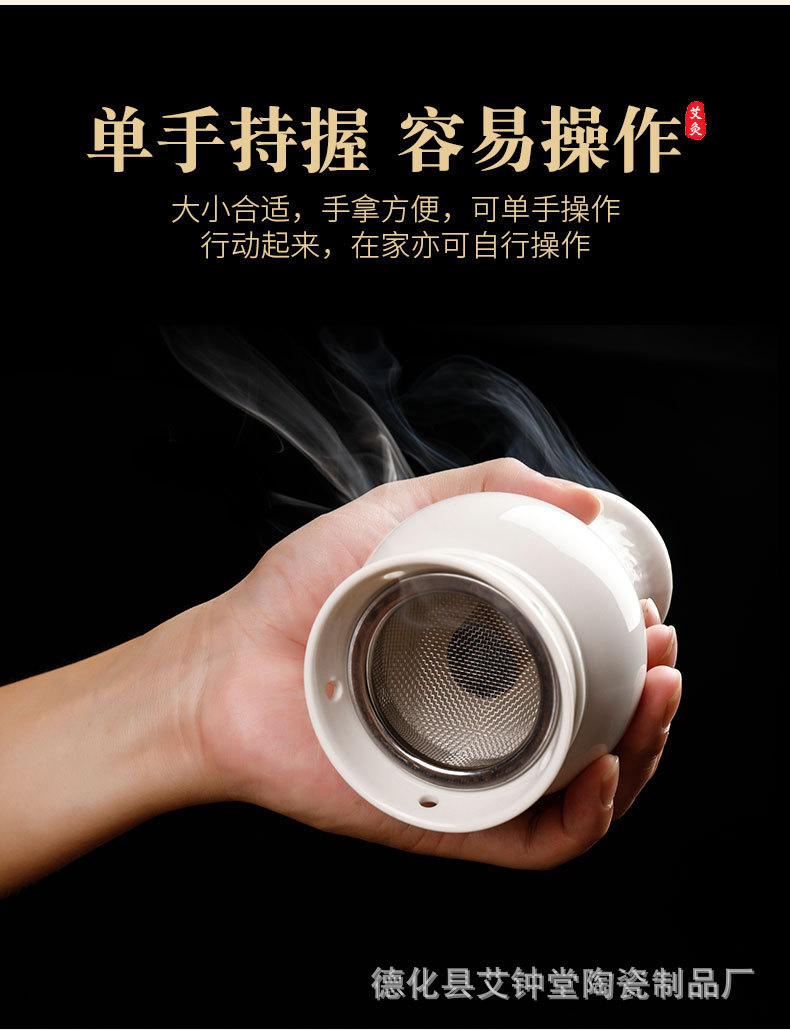 Ceramic Moxibustion Jar with Gua Sha Cup Jade Pot Design Blue Peony Glaze Warm Therapy Device for Home Use quality and texture