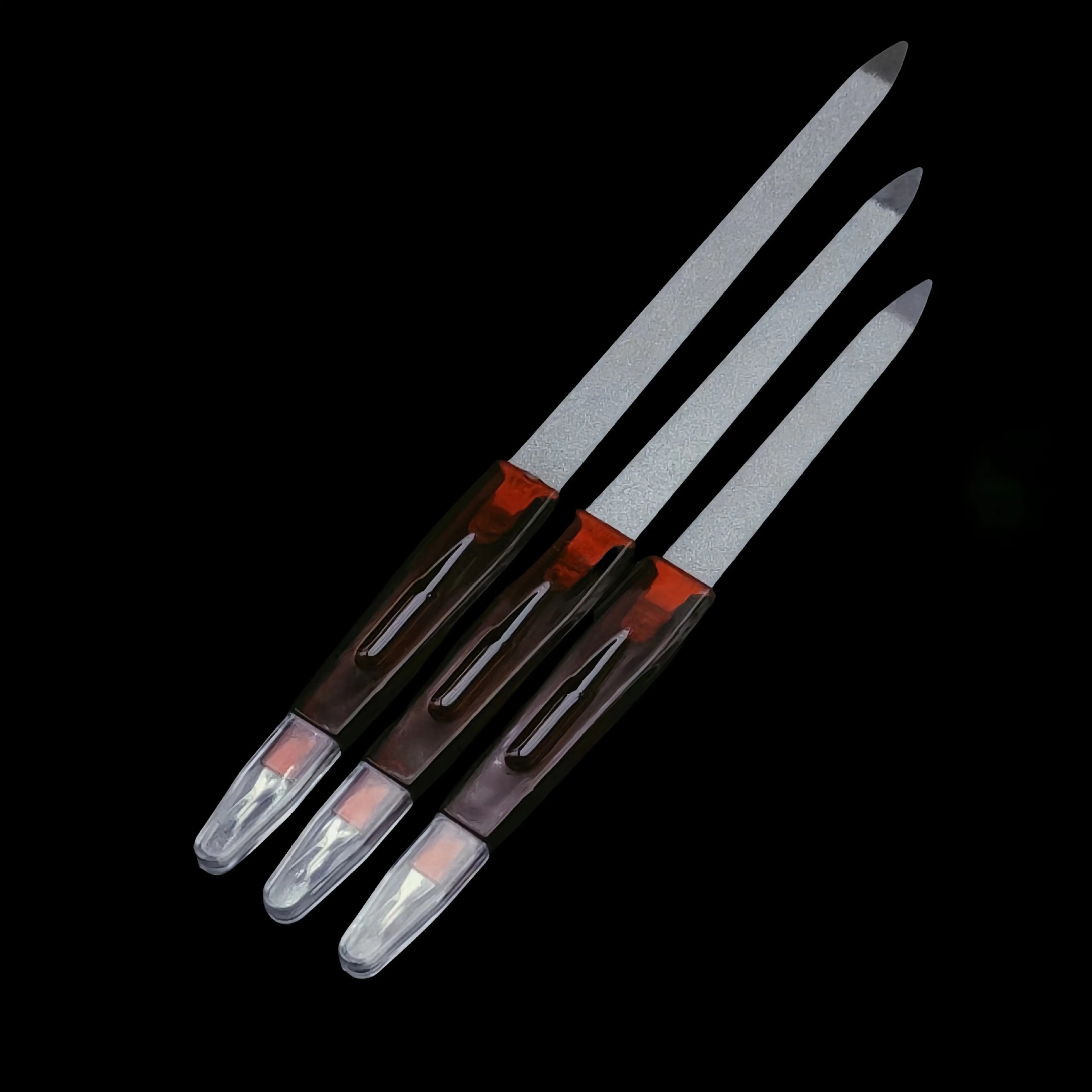 Archivo de uñas de dos cabezas herramientas de manicure de acero inoxidable archivo de uñas de fricción de uñas archivos de manicure al por mayor