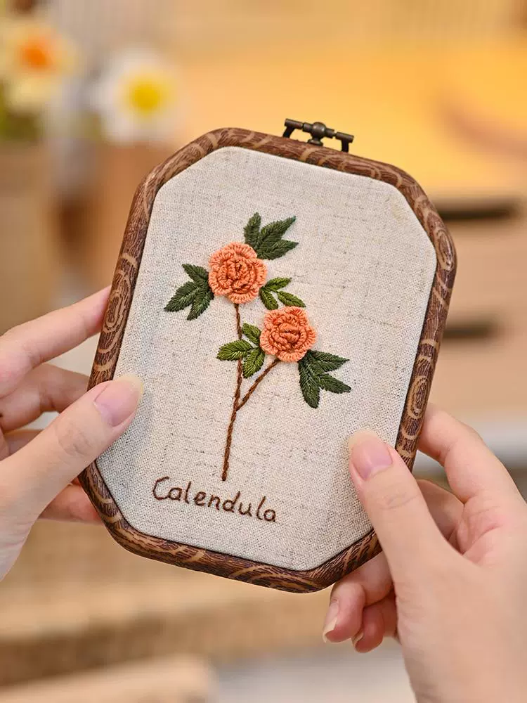 Materials set for beginners, handmade, french style, with embroidery