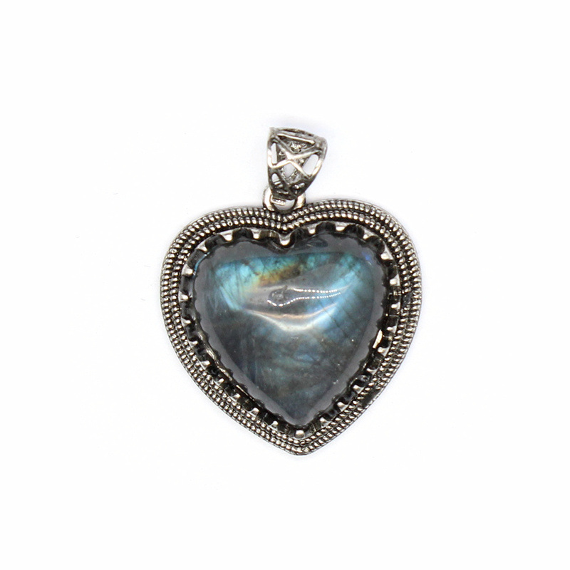 12g Weight Pendant Jewelry Making Type DIY Jewelry Accessories Classification 1 Piece Quantity natural stone Material Heart Shape Pattern Plating Design Vintage Style, Simple Style Style 1 Piece Natural Stone Heart Shape Pendant 5