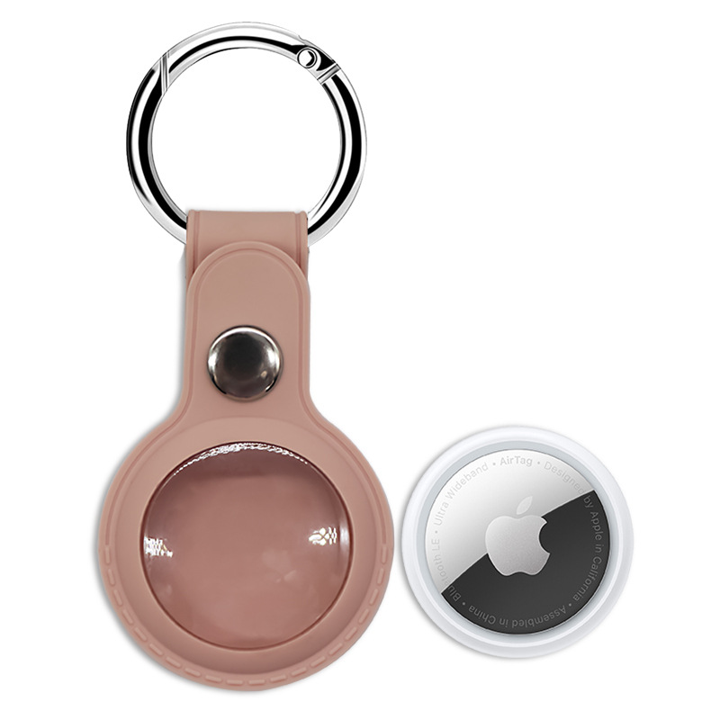 Apple AirTag tracker silicone case, solid color pet visibility anti-lost locator protector silicone sleeve