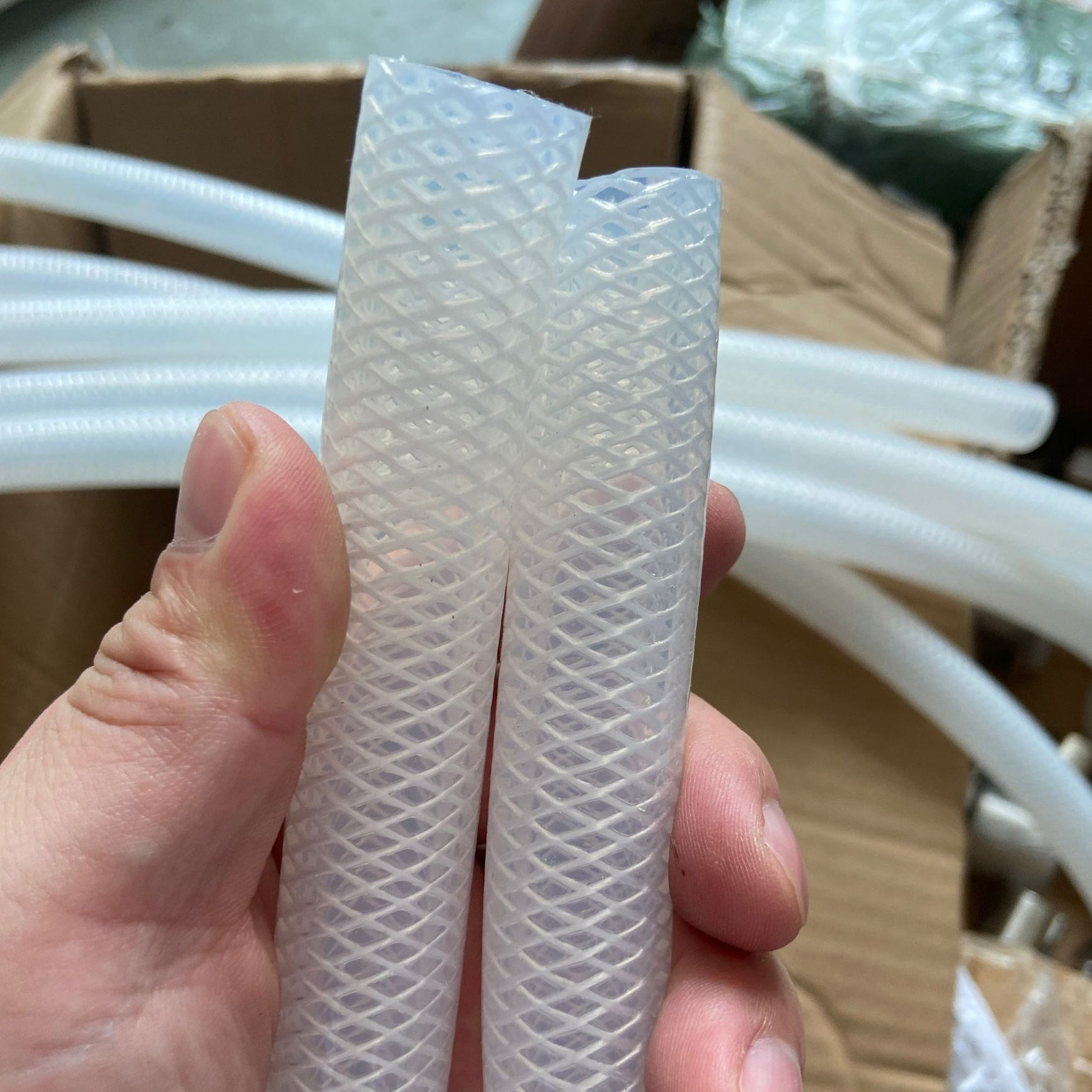 格雷特透明食品级无气味编织硅胶软管 编织线硅胶软管BP20特