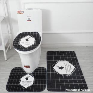 Entrance Carpet, Absorbent Floor Mat, Thickened Door Mat, Stair Anti-Slip Mat, Toilet Bathroom Three-Piece Set, Ready for Sale