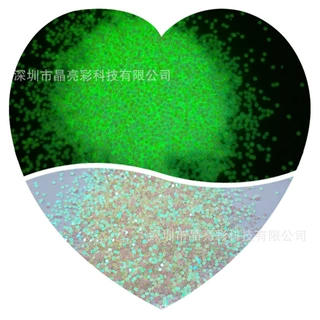 红七彩夜光金葱粉 荧光幻彩色自发光闪粉片 礼品包装填充萤光亮片