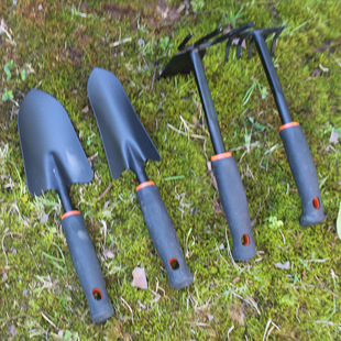 Deao Black Shovel, Hoe, Gardening Flower Shovel, Flower Planting, Garden Soil Loosening, Outdoor Digging and Planting Tool Set