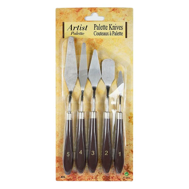Оптовая Продажа с фабрики художественный скребок гуашь масляная краска выбрать нож Лезвие пластиковая ручка бревно палитра нож