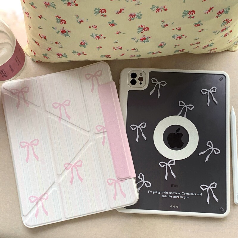 Girl's Heart Bow for iPad Protective Case Magnetic Suction iPad Pro 11-inch Flat Panel with Pen Slot Air5 Girl's Heart Bow for iPad Protective Case Magnetic Suction iPad Pro 11-inch Flat Panel with Pen Slot Air5
