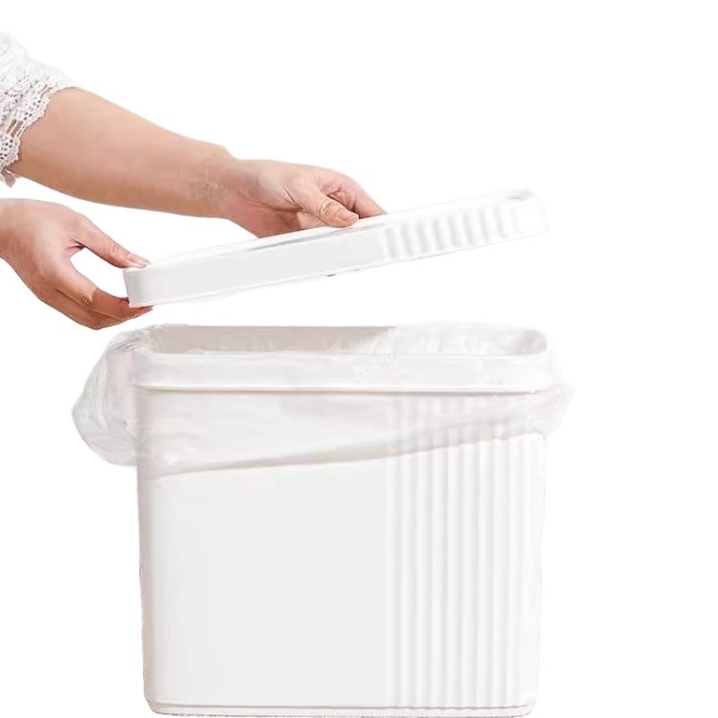 浴室専用極細バケツ ドイツ製隙間極細ゴミ箱 10cm極薄トイレフラットボディプッシュ式紙バケツ|undefined