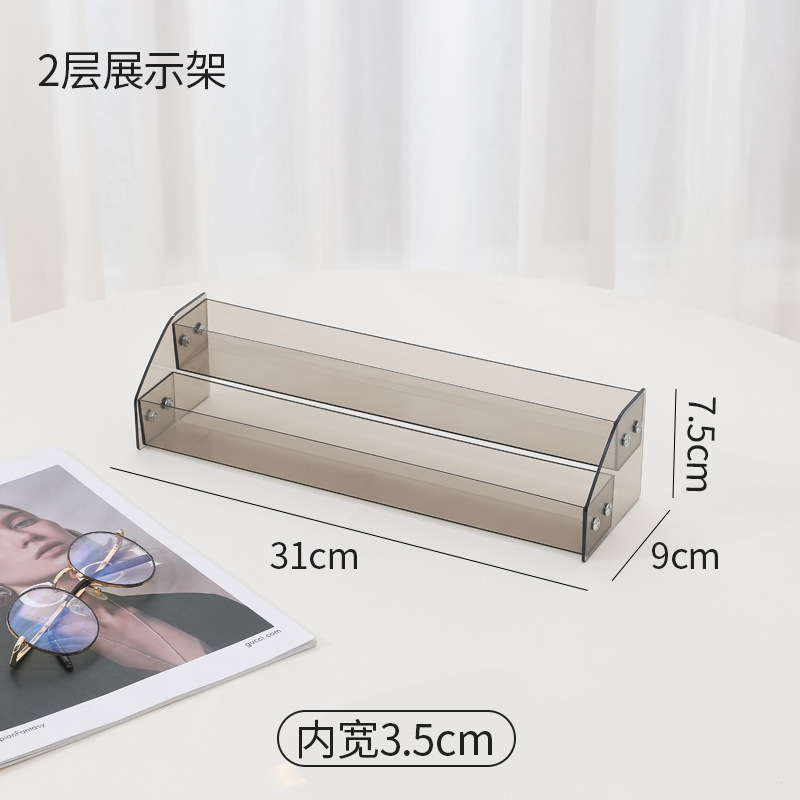 亚克力手办玩偶阶梯式陈列架多层香水化妆品收纳盒烟架桌面置物架|undefined