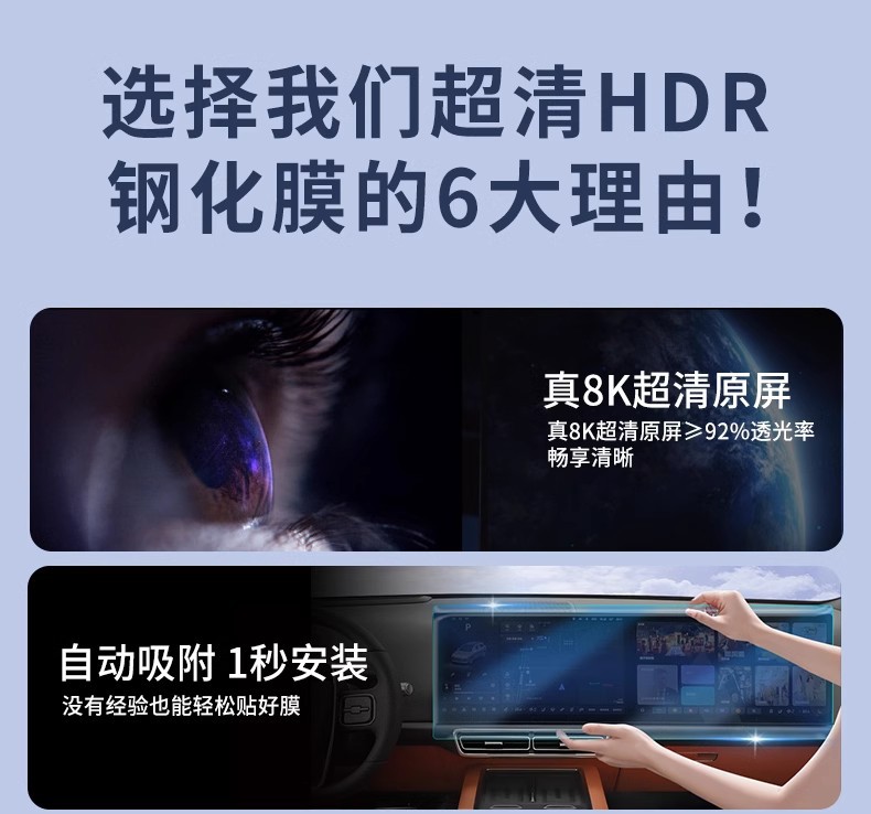 Tempered Glass Screen Protector for Geely Galaxy Starship 7 Interior