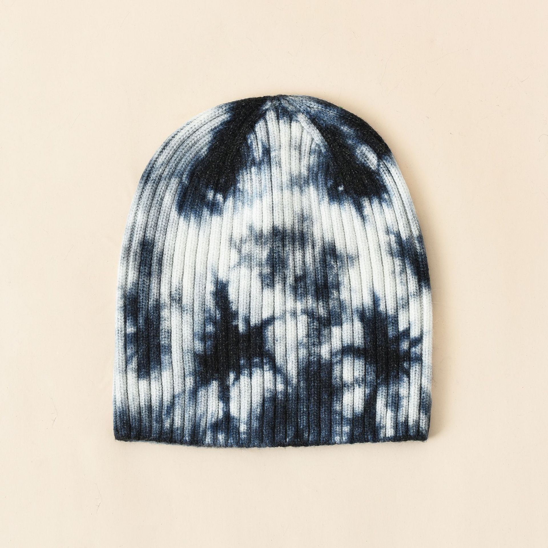 Sombrero de lana teñido con corbata Estilo coreano Sombrero de invierno Estilo coreano de las mujeres de moda Otoño e invierno Sombrero de punto de moda de los hombres Sombrero frío de Corea del Sur