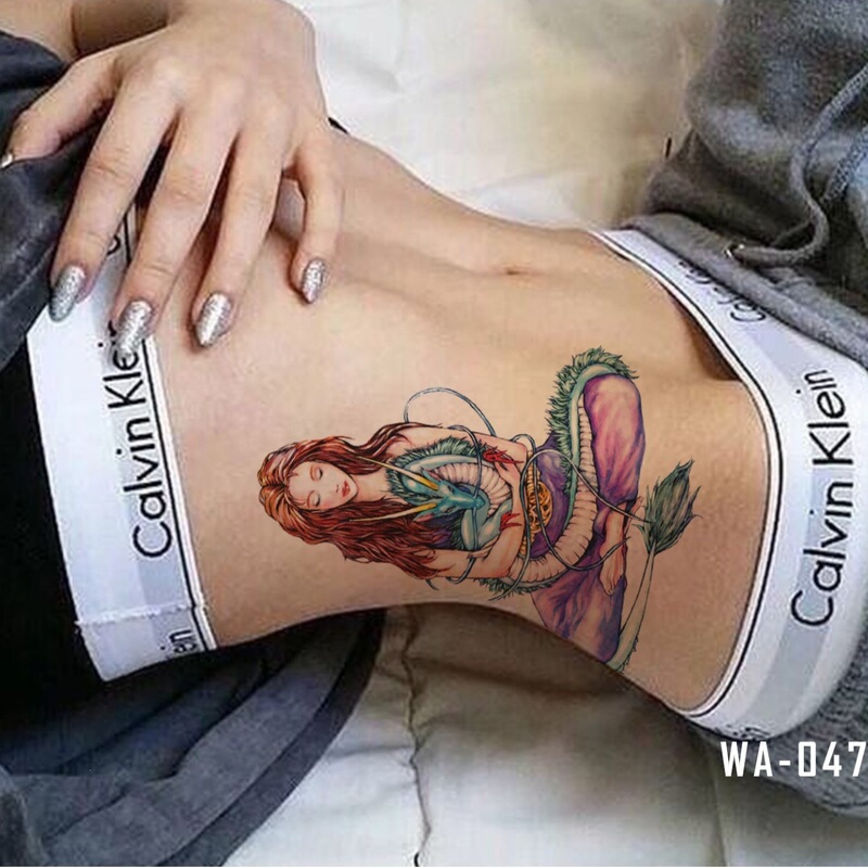 Original Hand-Painted Girl Series Flower Arm Tattoo Stickers, Artistic Temporary Leg Tattoo Stickers for Performances Original Hand-Painted Girl Series Flower Arm Tattoo Stickers, Artistic Temporary Leg Tattoo Stickers for Performances