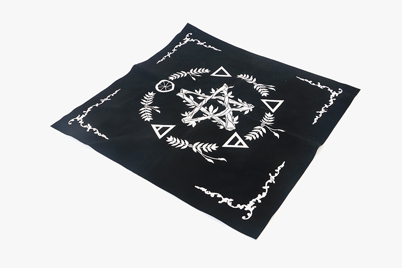 Samt-tischdecke Mit Pentagramm Für Tarot- Und Orakelkarten_voghion.com