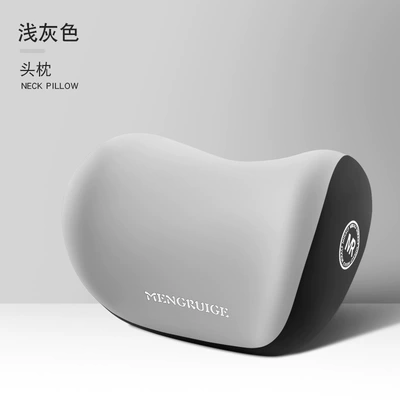 Headrest and Waist Support Cushion, In-Car - light-gray-single-headrest