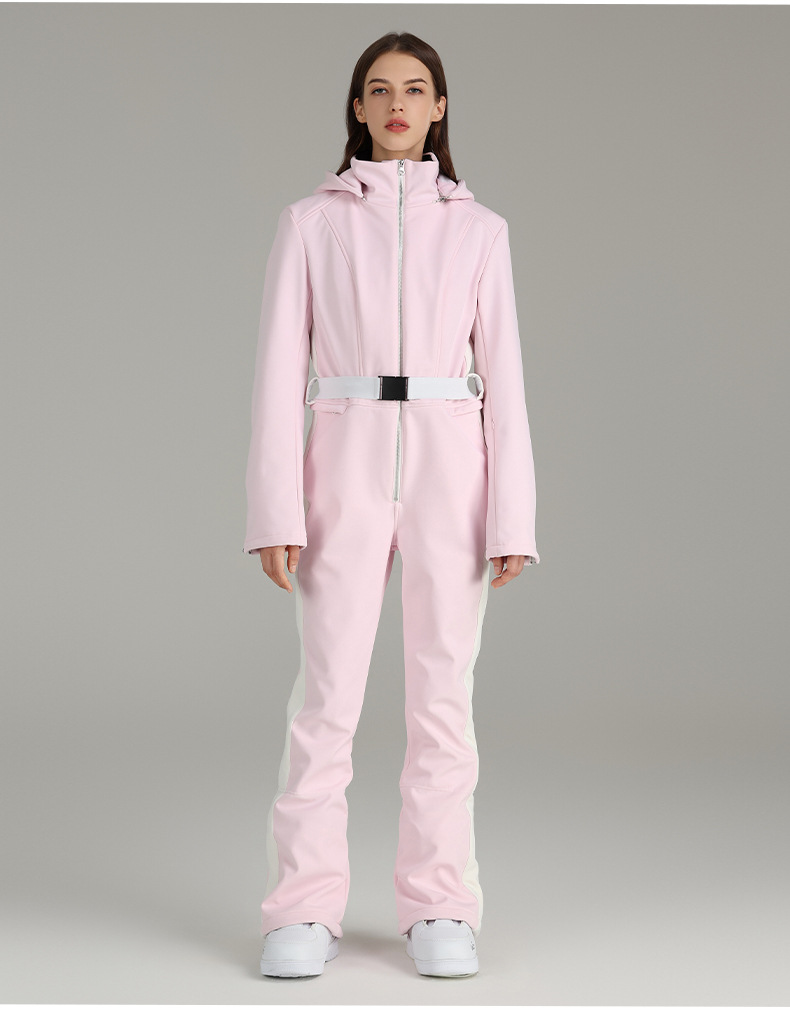 Naisten vaatteet Xueyipai yksiosainen hiihtopuku naisille, hoikentavat ja ohuet jalat, ulkokäyttöön tarkoitettu yhden ja kahden hengen vedenpitävä hupullinen hiihtopuku_voghion.com