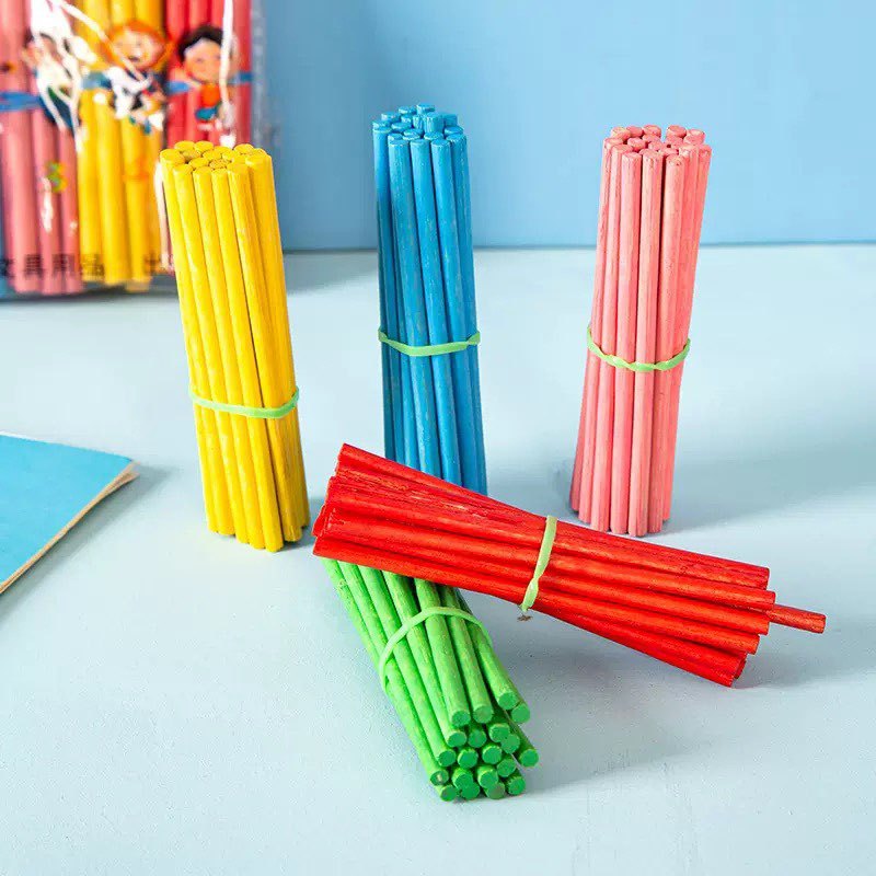 Colorful Counting Sticks for Arithmetic Training, Wooden Colorful Counting Sticks for Kindergarten Children