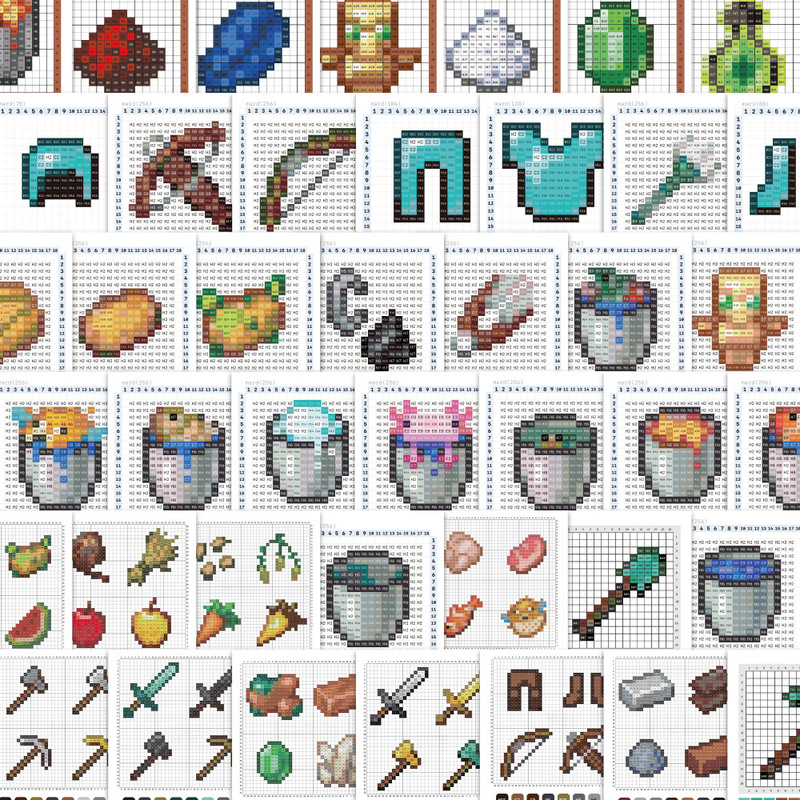 48 Minecraft bead art drawings, cartoon graffiti stickers, cross-border decorative luggage and notebook stickers wholesale