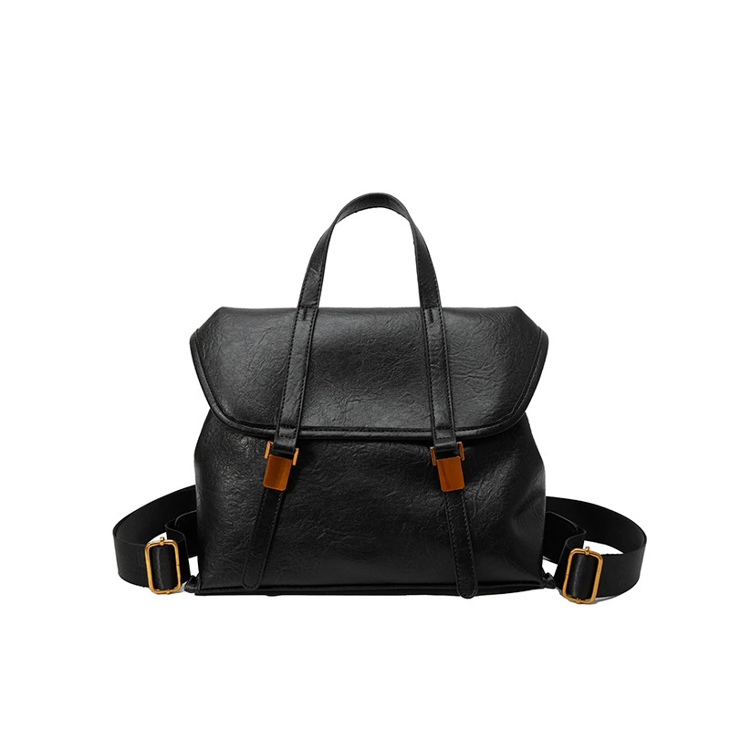 Retro shoulder bag, capacious handheld backpack