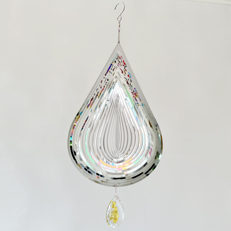 Simple Style Water Droplets Metal Wind Chime Wall Art display picture 1