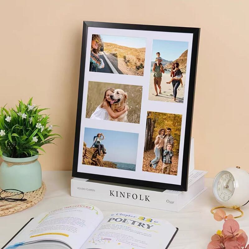 Cross-Border 11X14In Amazon 5-Grid Collage Photo Frame Couple Commemorative Wooden Wall Hanging Decorative Picture Frame Wholesale Cross-Border 11X14In Amazon 5-Grid Collage Photo Frame Couple Commemorative Wooden Wall Hanging Decorative Picture Frame Wholesale