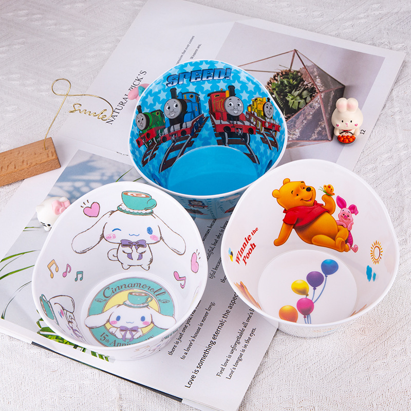 New Yugui Dog Big Ear Dog Dining Bowl Pony Baby Feeding Bowl Melamine Cartoon Shape Bowl Children KT Creative Tableware