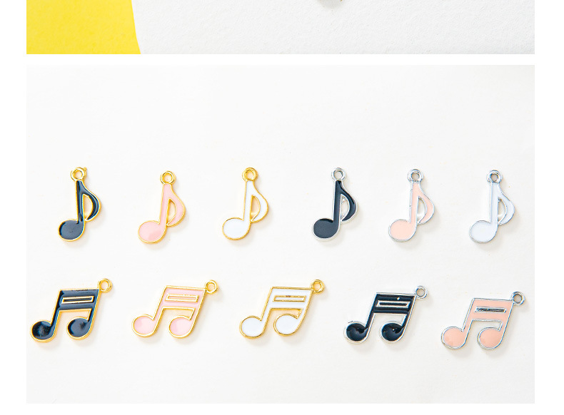 Notes Pattern Women's Gender Simple Style Style 10 PCS/Package Alloy Notes Pendant DIY Jewelry Accessories Bracelets