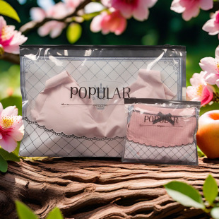 PE underwear bra packing bag leggings stockings leather pants transparent zipper bag T-shirt vest socks horizontal pull bag