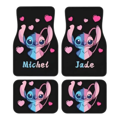Avtomobil döşəmə paspasları – Mat Wear-resistant in stock - cartoon-car-floor-mats-12-3344cm-two-piece-set