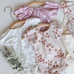 Baby Girl Ins Style Floral One-Piece Swimsuit for 1-3 Years Old, High Elastic Quick-Dry Bathing Suit for Princess Hot Spring Swimming