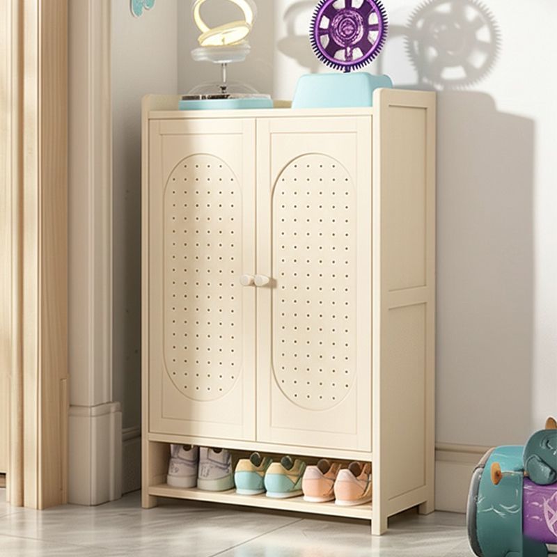 Cream-Colored Shoe Cabinet for Home Entrance, Integrated Wall-Mounted Storage Cabinet for Indoor Hallway, New 2025 Hot-Selling Shoe Rack