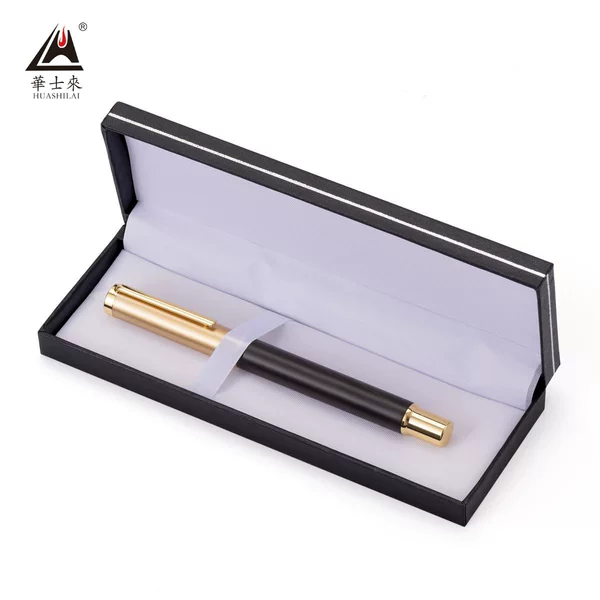 Wholesale high-grade metal signature pen business office gifts gel pen black gift box suit ball pen printed LOGO