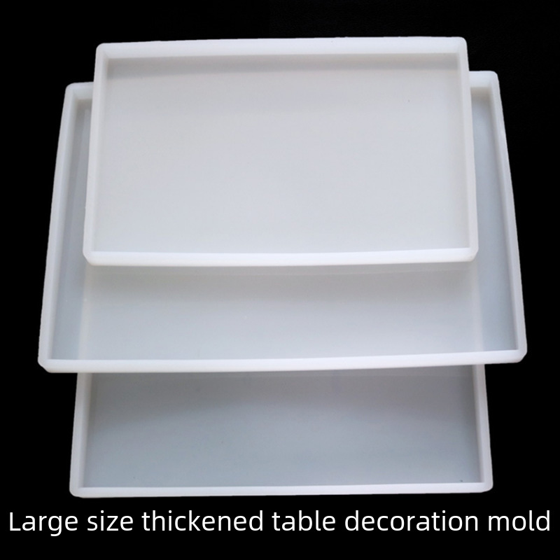 Crystal Resin Mold Silicone Thickened Large Size Shelf Press Clay Board Base Square Rectangle DIY Handmade