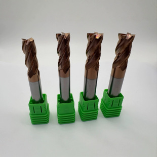 Tungsten Steel 4-Edged Milling Cutter, Carbide Cnc 55-Degree Four-Edged Milling Cutter, Bronze Coating Can Be Non-Standard C