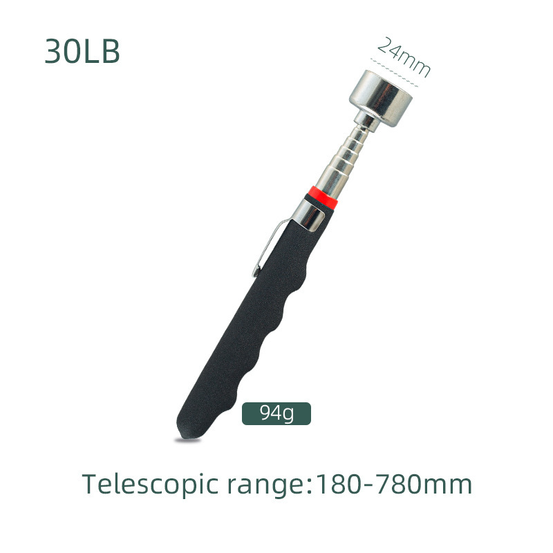 Recogida magnética de dimensión profunda Varilla de imán magnético Varilla de extensión telescópica Herramienta de reparación de automóviles Espejo cuadrado Espejo redondo Cabeza de linterna
