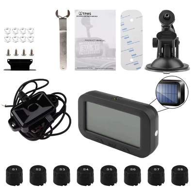 Xiaofei will solar 10-wheel Tire pressure monitoring system - 8-wheel-truck-tire-pressure-monitor