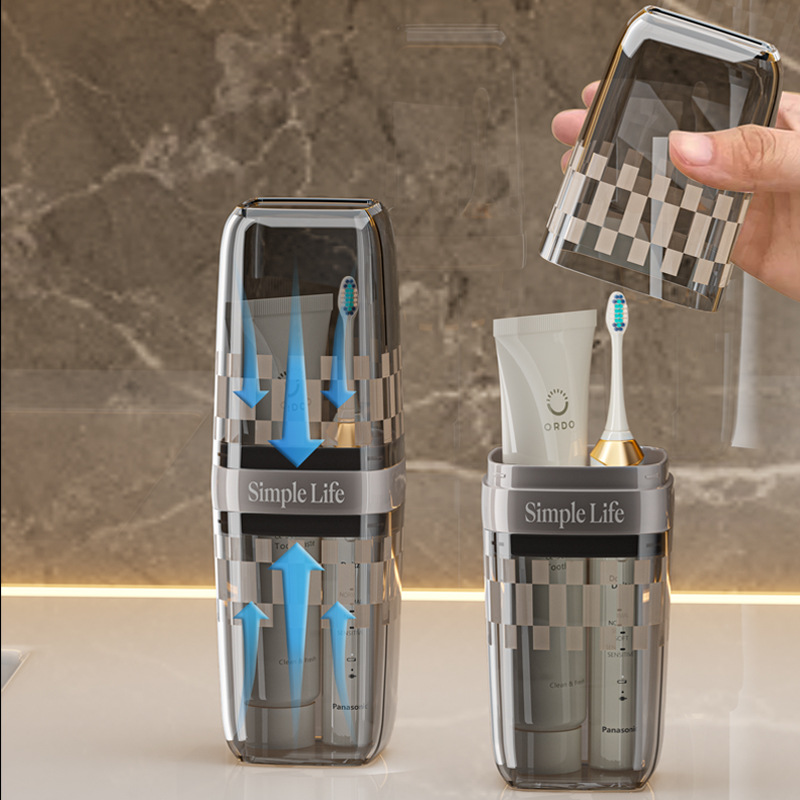 Portable Travel Toothbrush And Toothpaste Storage Cup Case_voghion.com